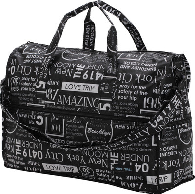 

Siffler (Expandable) Folding Boston Bag M Travel Duffel Bag(Black)