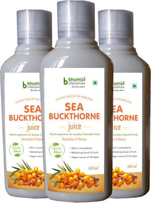 

Bhumija Lifesciences Sea Buckthrone Nutrition Drink(3x500, Natural Flavored)