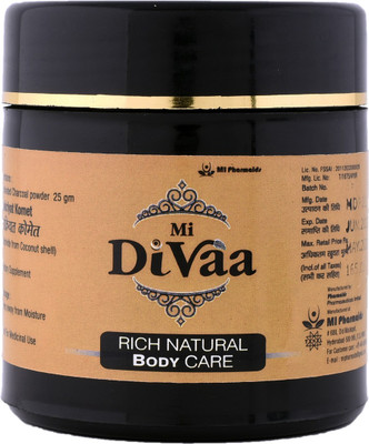 

Mi Divaa Pure Activated Charcoal Powder for DIY Recipes - Facial Masks, Facial Scrubs, Knee Lightening, Underarm Lightening, Homemade Eyeliner, Mascara, and Teeth Whitening(25 g)