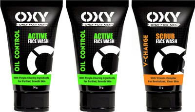 

OXY 2 Oil Control Active Face Wash & 1 V- Charge Scrub Face Wash(50 g)