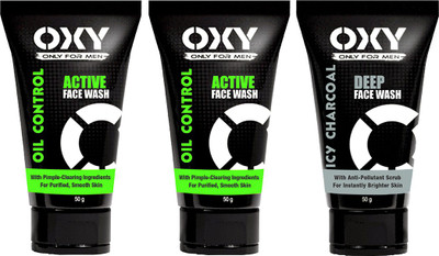

OXY 2 Oil Control Active Face Wash & 1 Icy Charcoal Deep Face Wash(50 g)