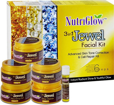 

NutriGlow 3in1 Jewel Facial Kit 250g 250 g(Set of 6)