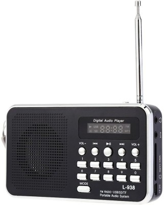 CRETO latest fm radio l938 support usb pendrive, memory card, aux FM Radio(Black) at flipkart