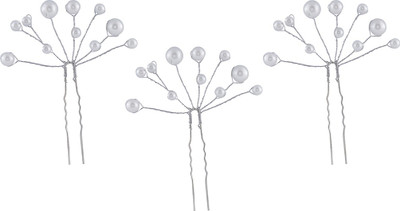 

The Bling Stores Pearl Pins (Set of 3) Hair Pin(White)