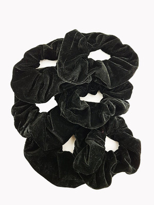 

Confidence Black Velvet Hair Rubber Bands For Women And Girls (Set Of 6) Rubber Band(Black)