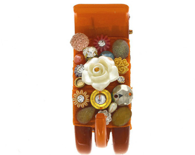

Anuradha Art Jewellery Clutcher Hair Claw(Orange)
