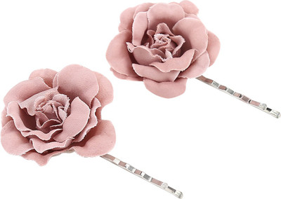 

Hair Drama Company Pastel Floral Pins - Set of 2 for Women and Girls Hair Pin(Pink)