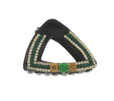 

Anuradha Art Jewellery Clutcher Hair Claw(Green)