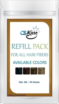 

Osking Hair Building Fibers Refill Pack 55 Grams (Hair Loss Concealer) For All Fibres Natural Black Color(55 g)