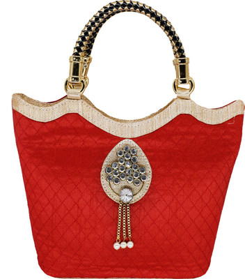 

Bagaholics Hand-held Bag(Red, Beige), Beige;red