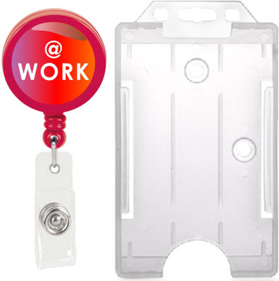 

TheFlauntStore Plastic ID Badge Holder(Pack of 2)