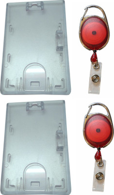 

TheFlauntStore Plastic ID Badge Holder(Pack of 4)