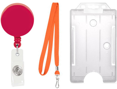 

TheFlauntStore Plastic ID Badge Holder(Pack of 3)