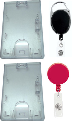 

TheFlauntStore Plastic ID Badge Holder(Pack of 4)
