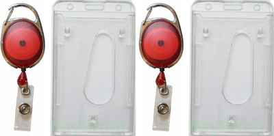 

TheFlauntStore Plastic ID Badge Holder(Pack of 4)
