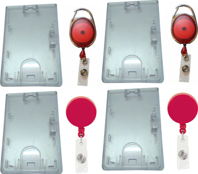 

TheFlauntStore Plastic ID Badge Holder(Pack of 8)