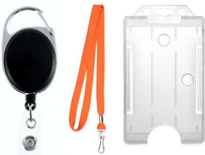 

TheFlauntStore Plastic ID Badge Holder(Pack of 3)