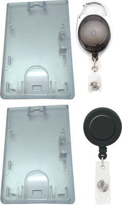 

TheFlauntStore Plastic ID Badge Holder(Pack of 4)