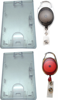 

TheFlauntStore Plastic ID Badge Holder(Pack of 4)