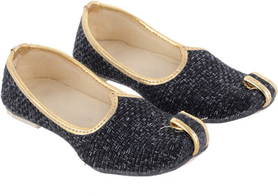 

Little Palz Boys & Girls Slip on Mojaris(Black