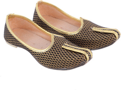 

Little Palz Boys & Girls Slip on Mojaris(Gold