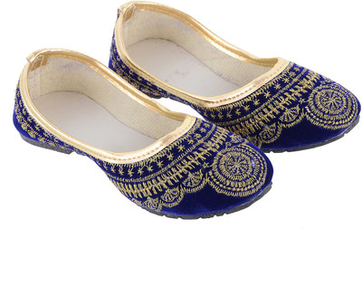 

Little Palz Boys & Girls Slip on Mojaris(Blue