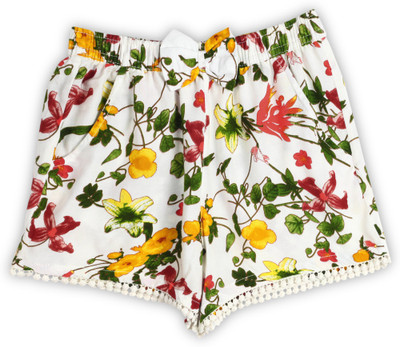 GINI & JONY Short For Girls Casual Printed Cotton Blend(Multicolor, Pack of 1)