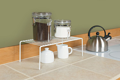 

Howards Plastic Coated Large Shelf Helper Steel Kitchen Rack(White)