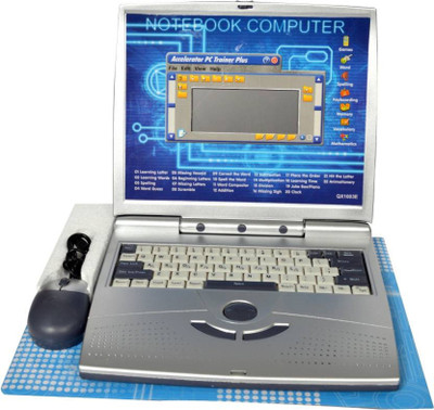 

Hariom Enterprise 22 Activites Super Slim English Learner & Educational Intellectual Notebook Laptop For Kids, toys(Grey)