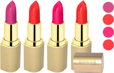 

Bonjour Paris Soft Creame Matte Lipstick(Purple-Light Red-Hot Pink-Sweet Red, 16.8 g)