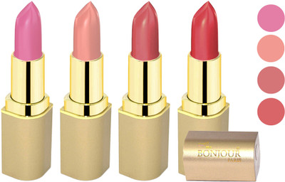 

Bonjour Paris Soft Creame Matte Lipstick(New Pink-Light Nude-Nude-Mauve, 16.8 g)