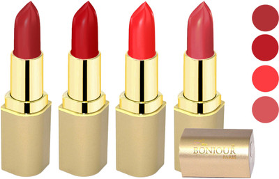 

Bonjour Paris Soft Creame Matte Lipstick(Brick-Dark Red-Sweet Red-Mauve, 16.8 g)