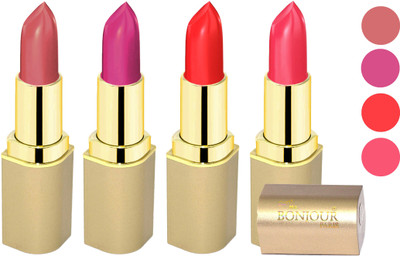 

Bonjour Paris Soft Creame Matte Lipstick(Nude-Purple-Light Red-Baby Pink)