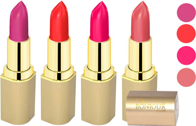 

Bonjour Paris Soft Creame Matte Lipstick(Purple-Light Red-Hot Pink-Hot Mauve, 16.8 g)