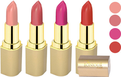 

Bonjour Paris Soft Creame Matte Lipstick(Light Nude-Nude-Purple-Orange, 16.8 g)