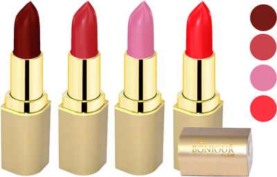 

Bonjour Paris Soft Creame Matte Lipstick(Maroon-Cherry-New Pink-Red, 16.8 g)