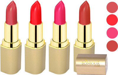 

Bonjour Paris Soft Creame Matte Lipstick(Mauve-Red-Sweet Pink-Orange, 16.8 g)