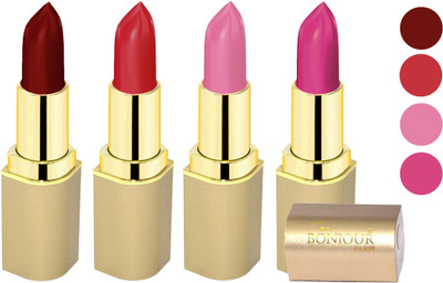 

Bonjour Paris Soft Creame Matte Lipstick(Maroon-Cherry-New Pink-Purple, 16.8 g)