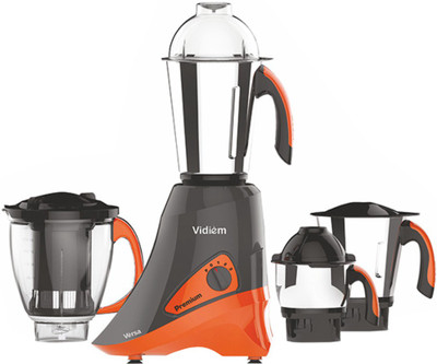 

Vidiem Versa Premium 750 W Mixer Grinder(Light Black, Orange, 4 Jars)