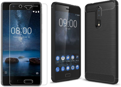 CHVTS Screen Guard & Protector Applicator Accessory Combo for Nokia 8(Black)