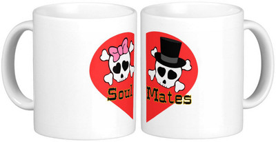 

Exoctic Silver Love Couple Anniversary Funny Quotes 04 Ceramic Mug(300 ml, Pack of 2), Multicolor