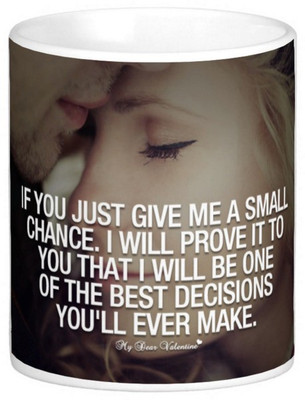 Exoctic Silver Love Romantic Quotes 016 Ceramic Mug(300 ml), Multicolor