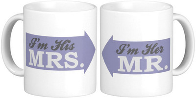 

Exoctic Silver Love Couple Anniversary Funny Quotes 13 Ceramic Mug(300 ml, Pack of 2), Multicolor