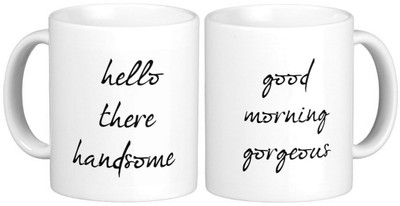 

Exoctic Silver Love Couple Anniversary Funny Quotes 12 Ceramic Mug(300 ml, Pack of 2), Multicolor