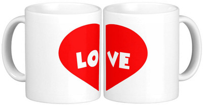 

Exoctic Silver Love Couple Anniversary Funny Quotes 03 Ceramic Mug(300 ml, Pack of 2), Multicolor