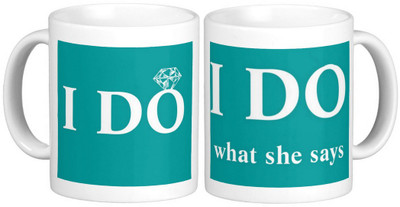 

Exoctic Silver Couple Anniversary Love Series 001 Ceramic Mug(300 ml, Pack of 2), Multicolor