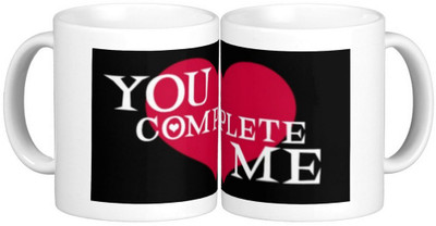 

Exoctic Silver Couple Anniversary Love Series 010 Ceramic Mug(300 ml, Pack of 2), Multicolor