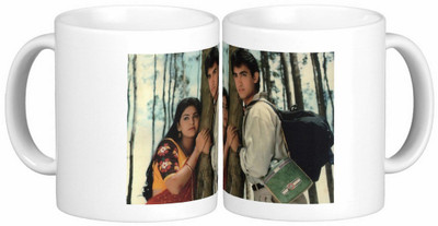 

Exoctic Silver Filmy Couple Love n Anniversary X Amir n Juhi QSQT Ceramic Mug(300 ml, Pack of 2), Multicolor