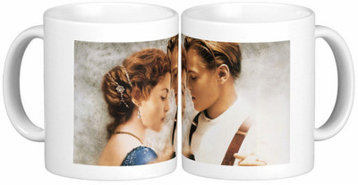 

Exoctic Silver Filmy Couple Love n Anniversary X Leonardo n Kate in Titanic Ceramic Mug(300 ml, Pack of 2), Multicolor