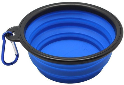 

Smartcraft Collapsible Dog Bowl, Food Grade Silicone BPA Free FDA Approved, Foldable Expandable Cup Dish for Pet Cat Food Water Feeding Portable Travel Bowl Free (Blue) Round Silicone Pet Bowl(250 ml Blue)